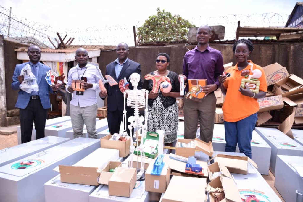 Mrs Janet Museveni launched the mini labs today at Nakasero
