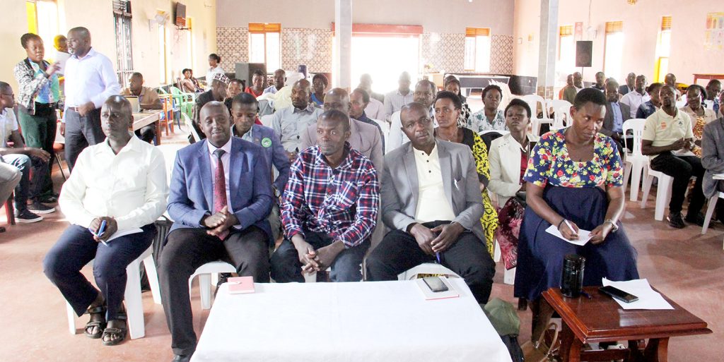 Headteachers and teachers attending the training in Isingiro
