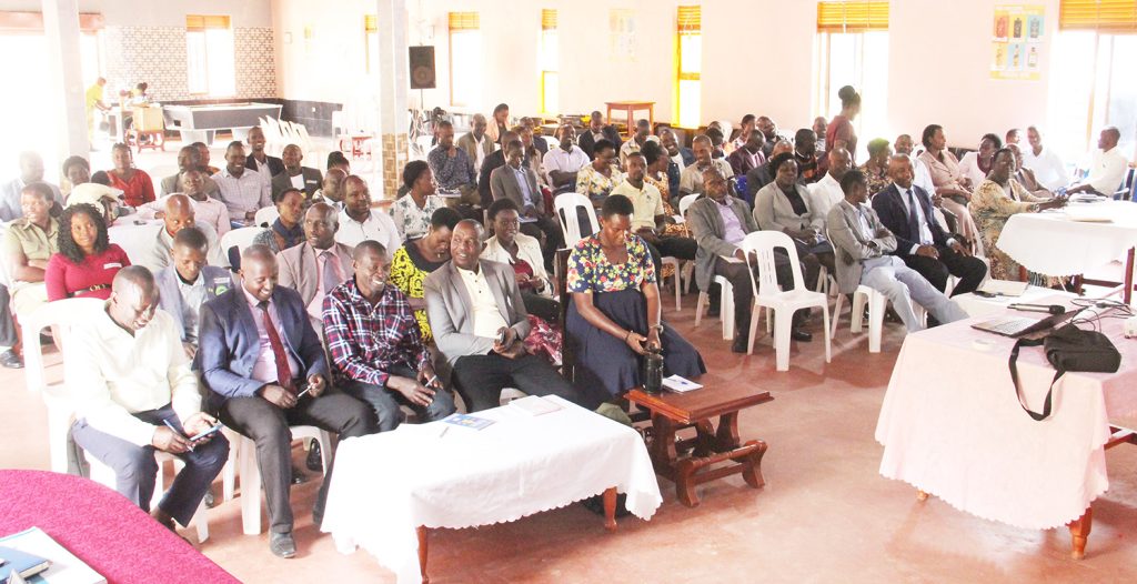 Some of the participants from the district attentive in the training
