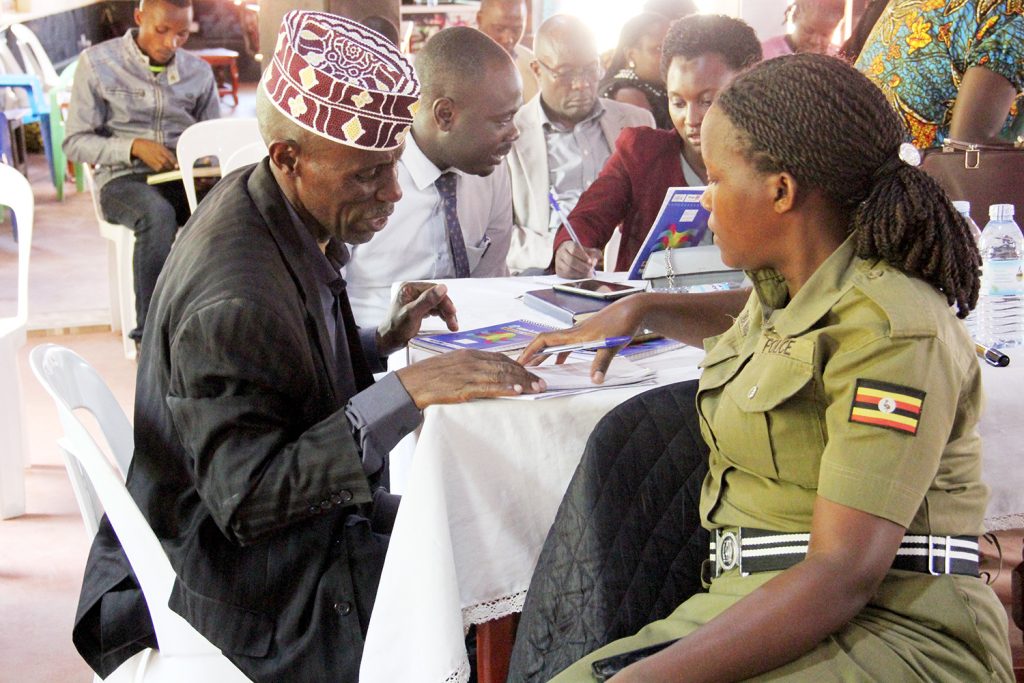 Trainees participate in training
